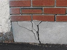 Foundation Repair Exterior Wall Settling Cracks